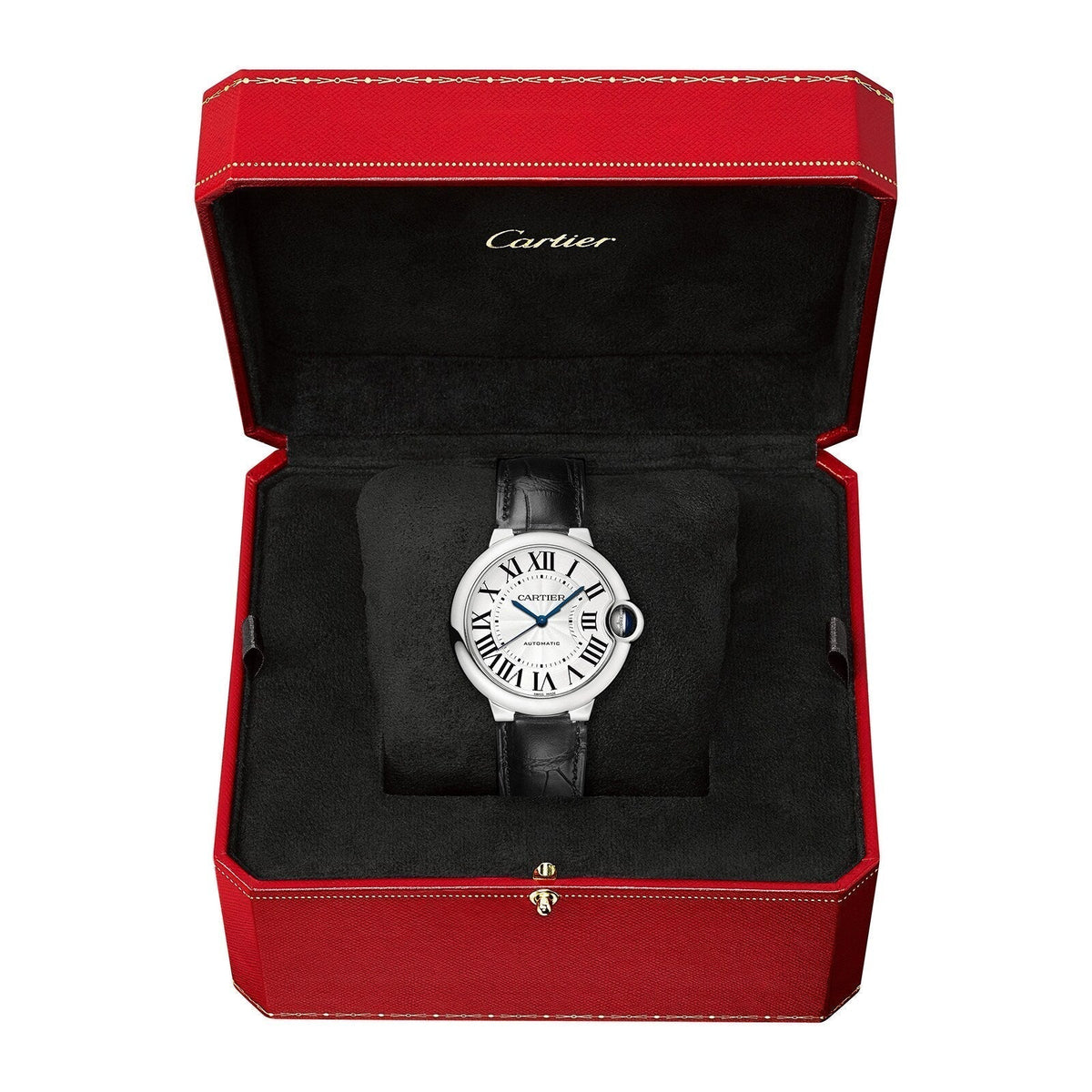 Ballon Bleu de Cartier 36 | 36mm, Steel, Alligator Leather, Silver Dial