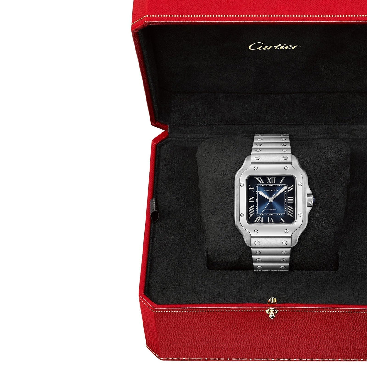 Santos de Cartier | 35mm, Steel, Blue Dial