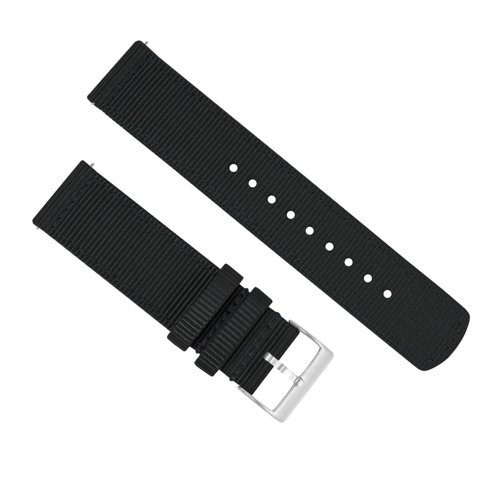 Black Two Piece NATO® style Watch Band