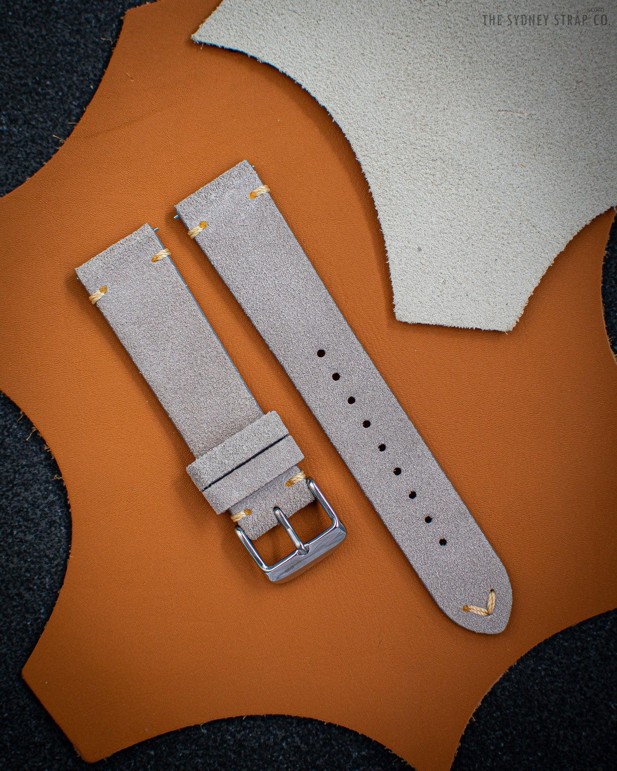 SIDE-STITCH SUEDE - ASH WHITE