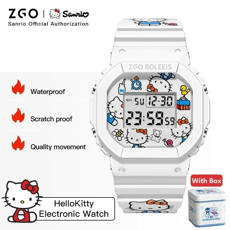 ZGO x Sanrio Hello Kitty Women's Watches Electronic Watch Sports Wristwatch Waterproof