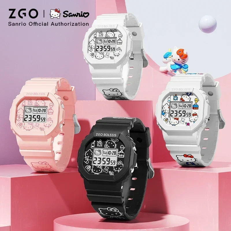 ZGO x Sanrio Hello Kitty Women's Watches Electronic Watch Sports Wristwatch Waterproof