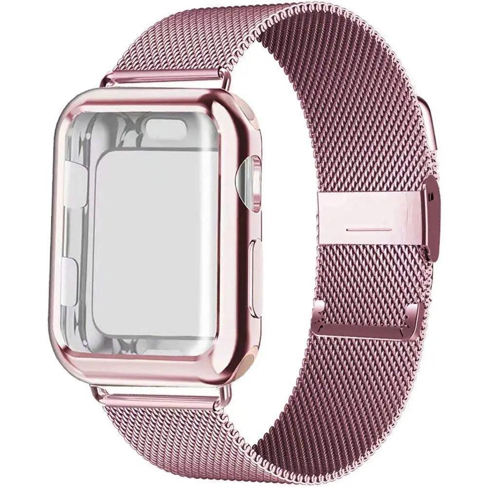 Case and Milanese Loop Strap for Apple Watch