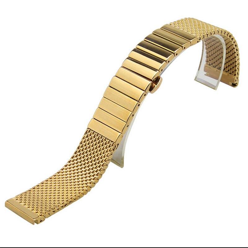 Combination Milanese Stainless Steel Watch Band