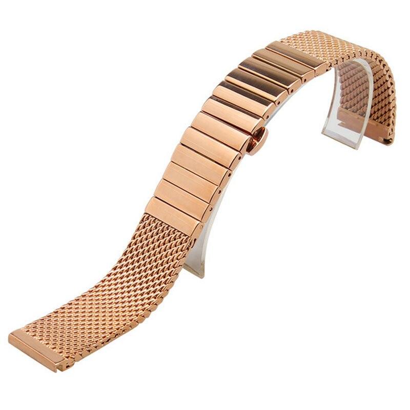 Combination Milanese Stainless Steel Watch Band