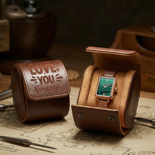 Brown Leather Watch Box (1pcs)