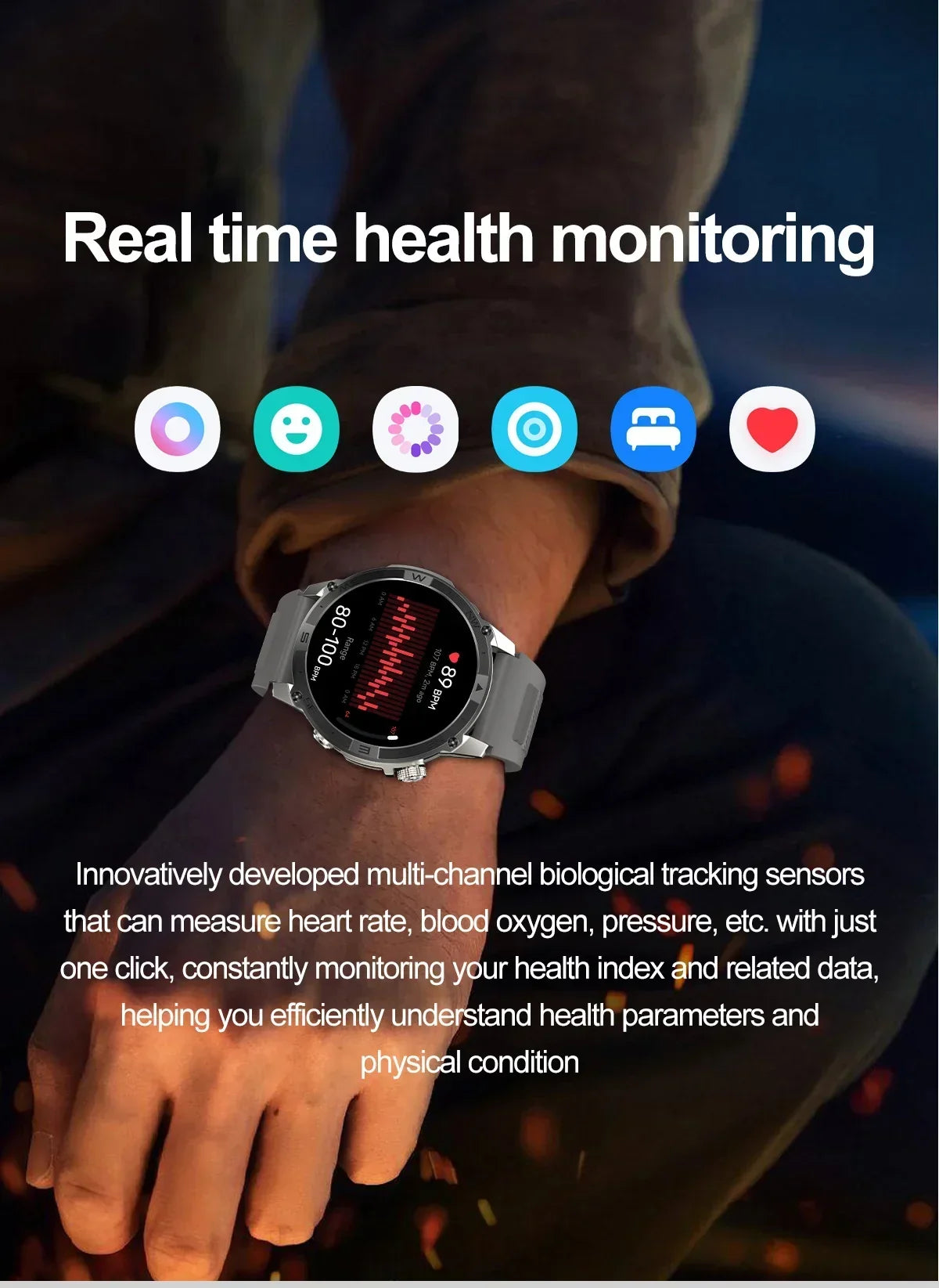 AMOLED Smart Watch - North Edge - GPS Smartwatch