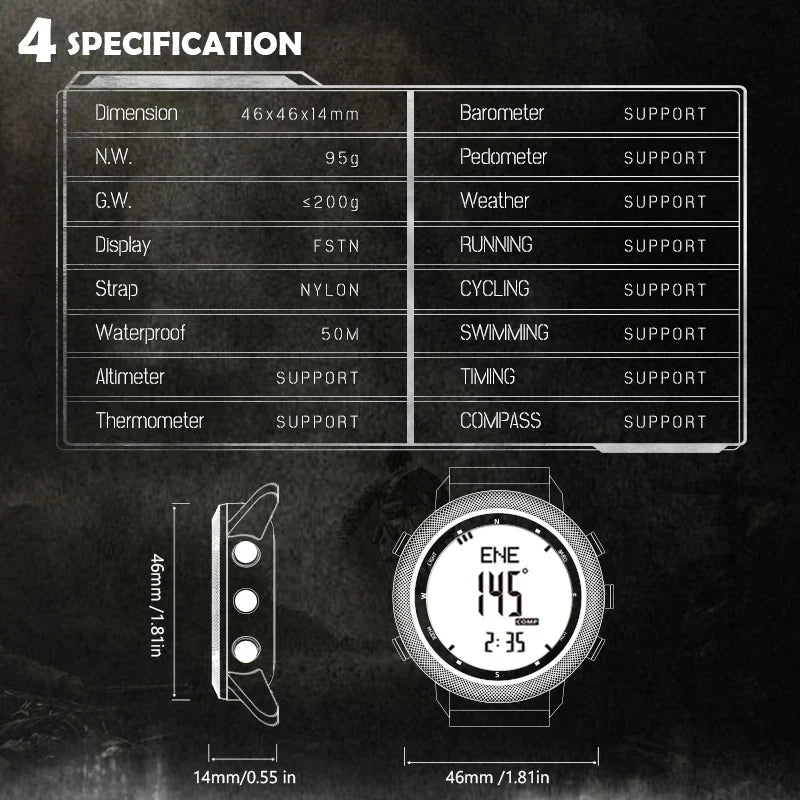 Apache 46 Outdoor Digital Watch – North Edge